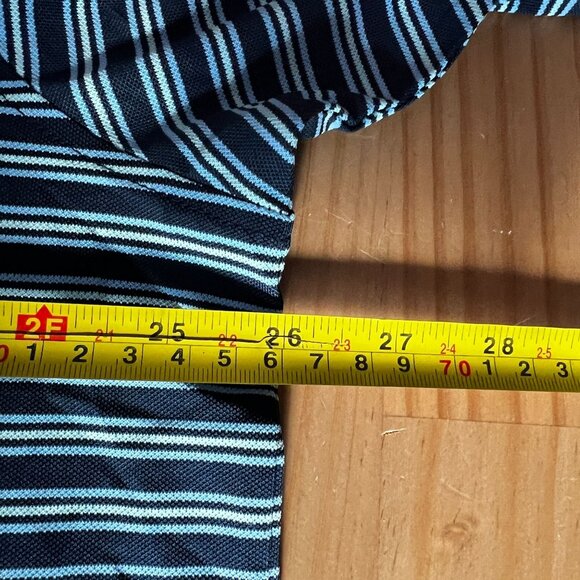 Peter Millar Summer Comfort Men's Polo Collared Shirt XTRA-LARGE Navy White - Picture 7 of 7